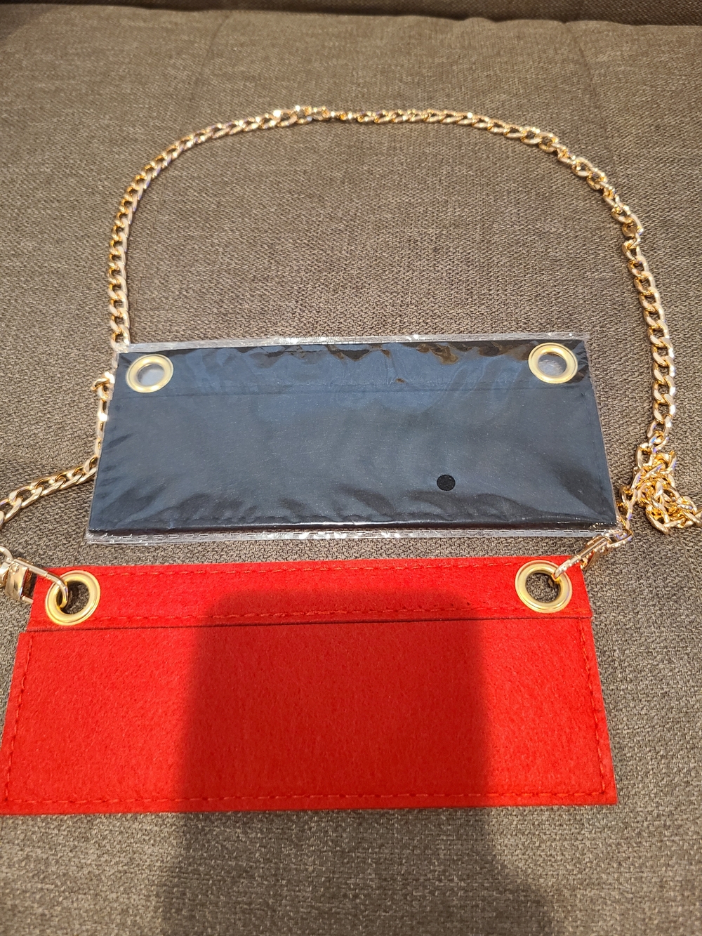 Felt insert for purse (2) and chain